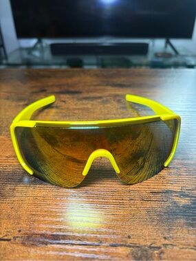 Twisted Tea Limited Edition Neon Yellow Shield Sunglasses